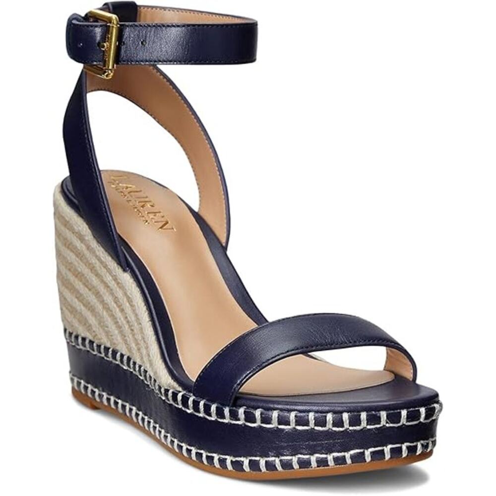 Lauren Ralph Lauren Hilarie Black Espadrille Sandal 10B NWT